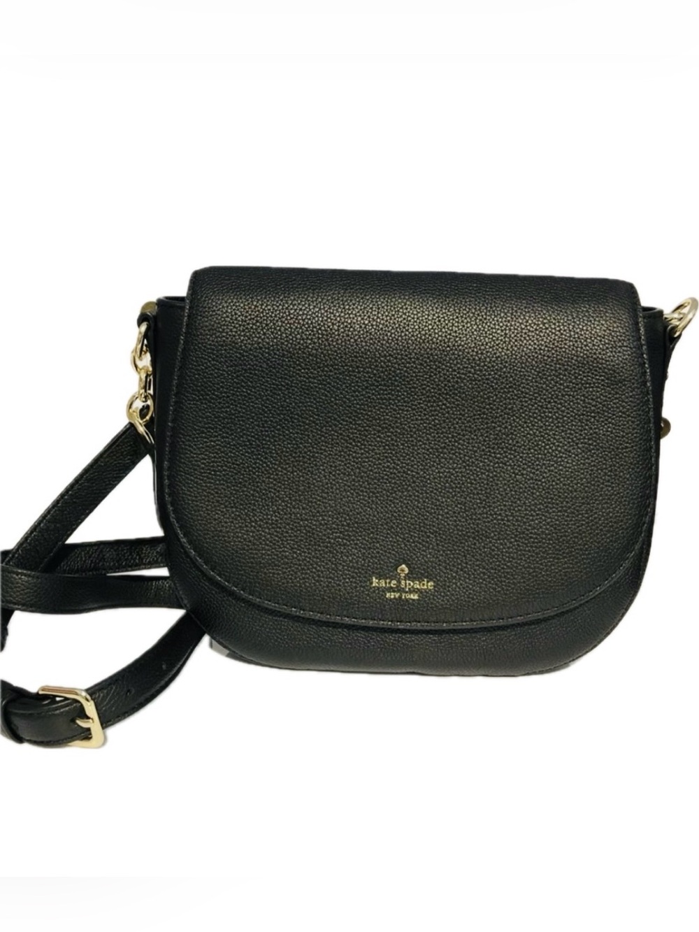 Kate Spade Pebble Leather Crossbody Saddle Bag - EUC